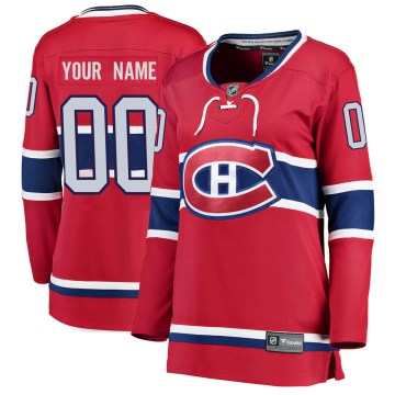 Fanatics Branded Montreal Canadiens Women's Custom Breakaway Red Custom Home NHL Jersey