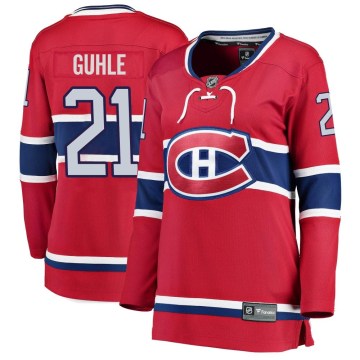 Fanatics Branded Montreal Canadiens Women's Kaiden Guhle Breakaway Red Home NHL Jersey