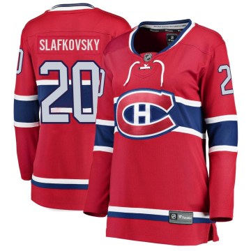 Fanatics Branded Montreal Canadiens Women's Juraj Slafkovsky Breakaway Red Home NHL Jersey